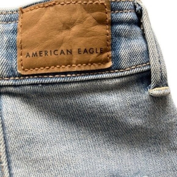 American Eagle Women’s 4 Skirt Mini Button Denim Light Blue - Picture 7 of 7